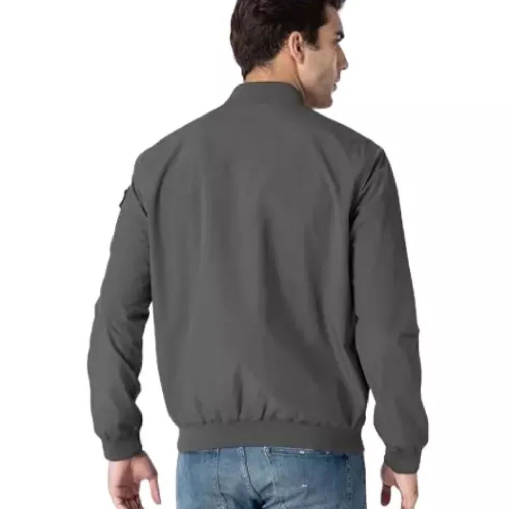NEW Rdruko Men's Lightweight Windbreaker Jacket Dark Grey XXL